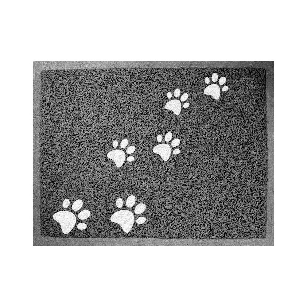 Коврик для кошачьего туалета TRIOL прямоугольный Лапки, серый, 600*400мм
