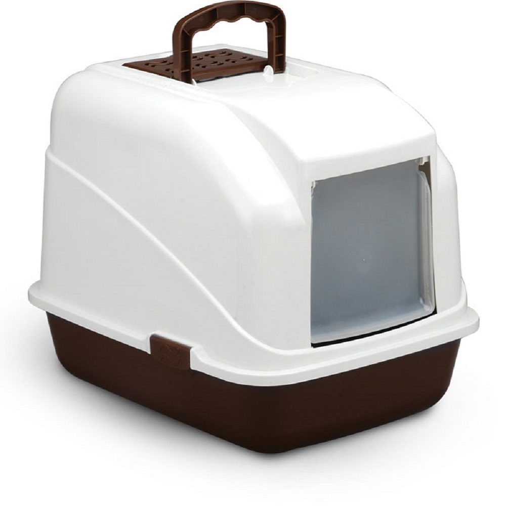 Туалет для кошек TRIOL LB04 закрытый совок в комплекте кофейный 48х40х41 см 3695₽