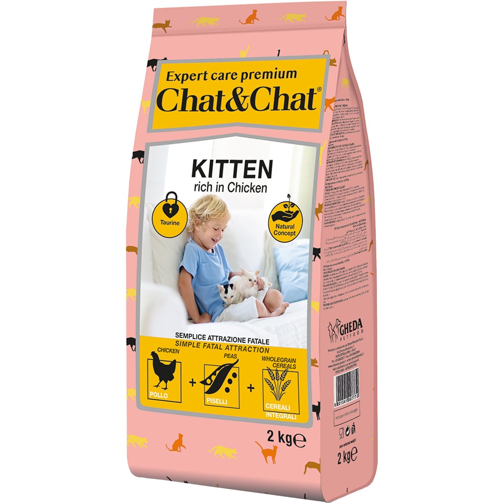Корм для котят CHAT&CHAT Expert Premium курица сух. 2кг корм для кошек friskies мясо курица овощи сух 2кг