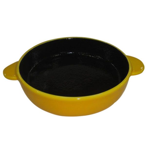 Миска для животных Foxie Сковородка оранжевая керамическая 19,5х15,5х5,4 см 320мл