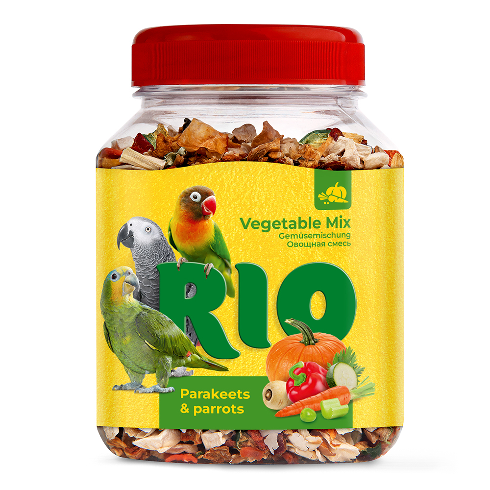 Лакомство для птиц RIO Овощная смесь для средних и крупных попугаев 150г 475₽