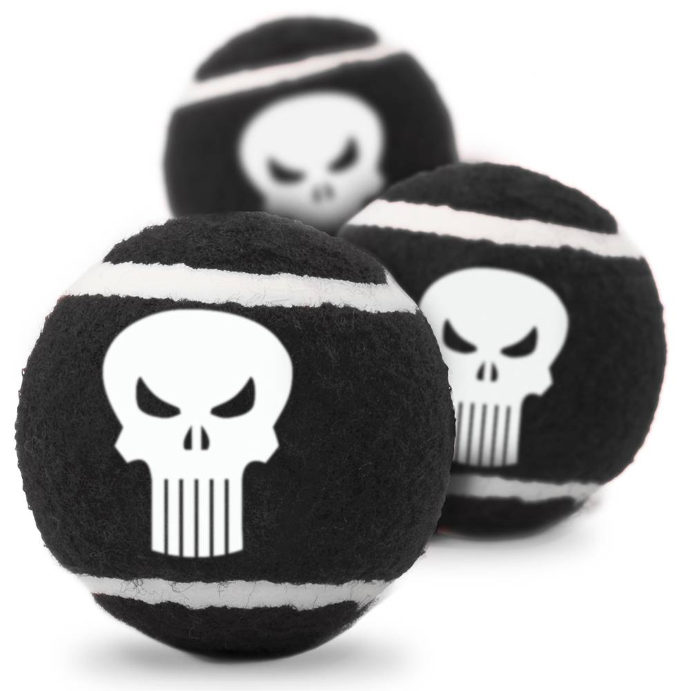 Игрушка для собак Buckle-Down Каратель Теннисные мячики чёрный игрушка для собак chomper dogicorn набор теннисные мячики 6 5см 6шт