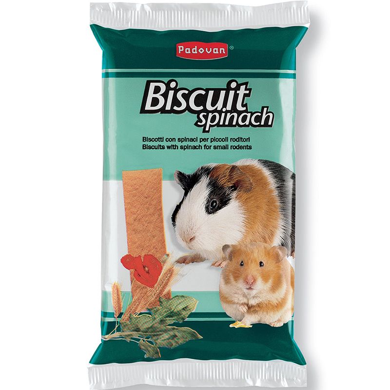 цена Корм для грызунов Padovan Biscuit Spinach бисквиты шпинат 30г