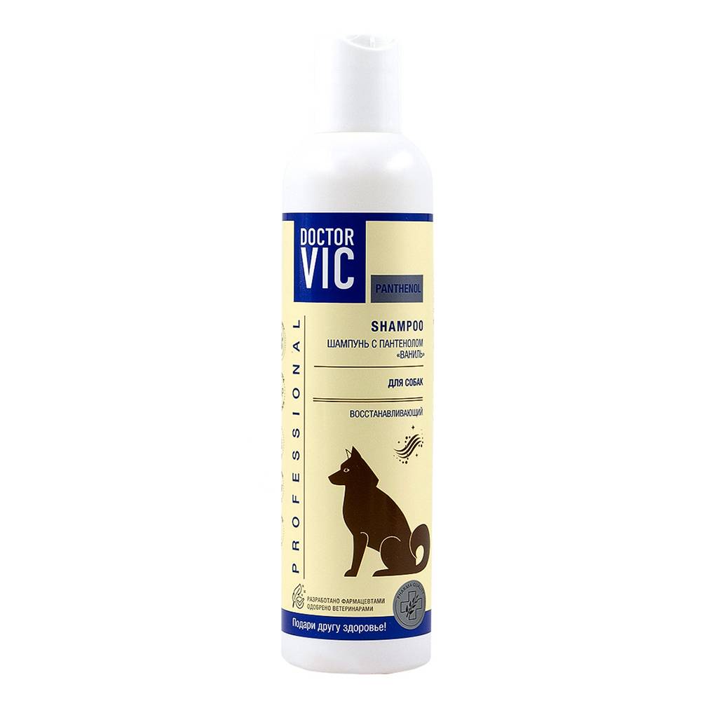 препарат противовоспалительный хондропротектор doctor vic флексиэктив для собак 30табл Шампунь для собак DOCTOR VIC с пантенолом Ваниль 250мл