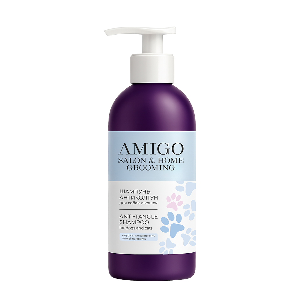 Шампунь-антиколтун AMIGO для собак и кошек 300мл 517₽