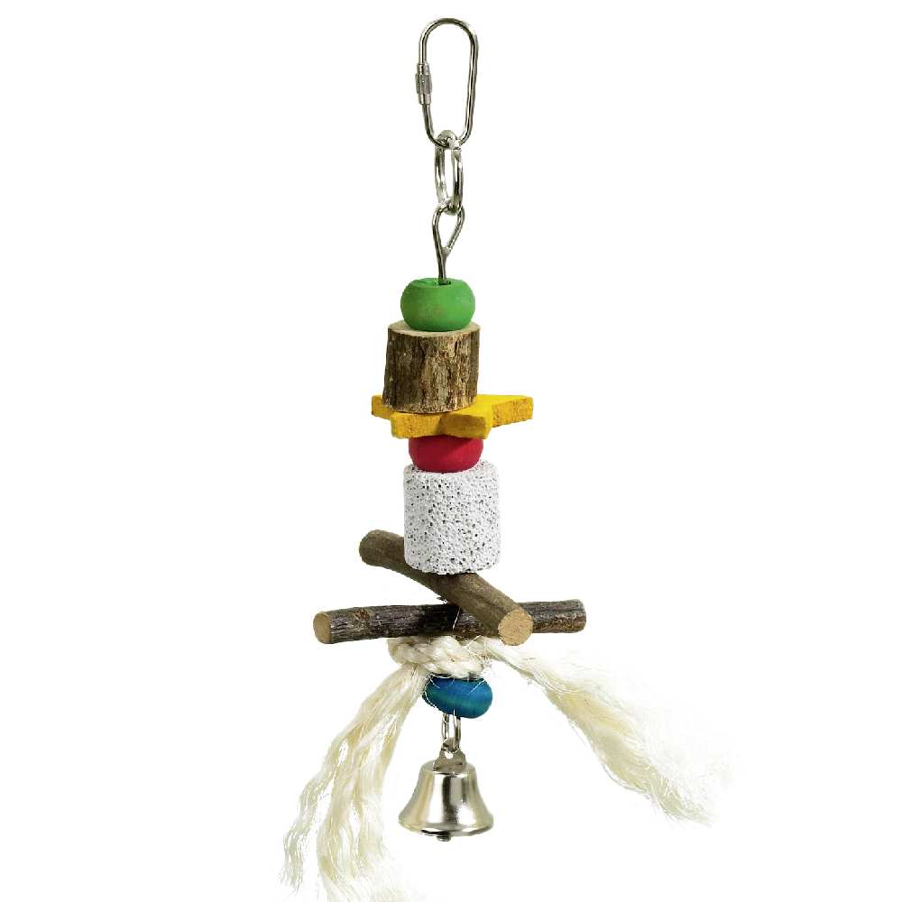 Игрушка для птиц FLAMINGO с колокольчиком 21см игрушка trixie для птиц кольца с колокольчиком на цепочке 4 5 25 см