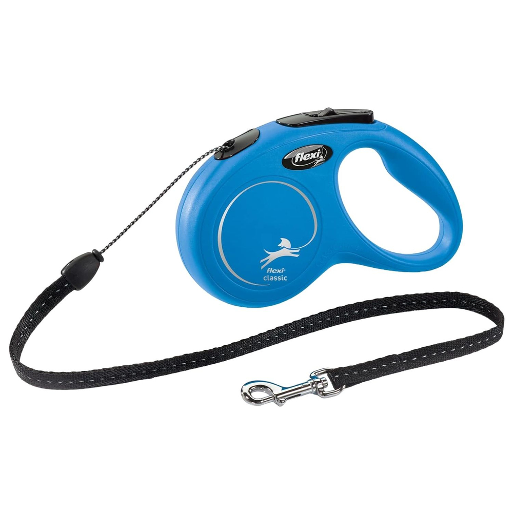 Рулетка для собак Flexi Classic Basic S до 12 килограммов трос 5м синяя 1521₽