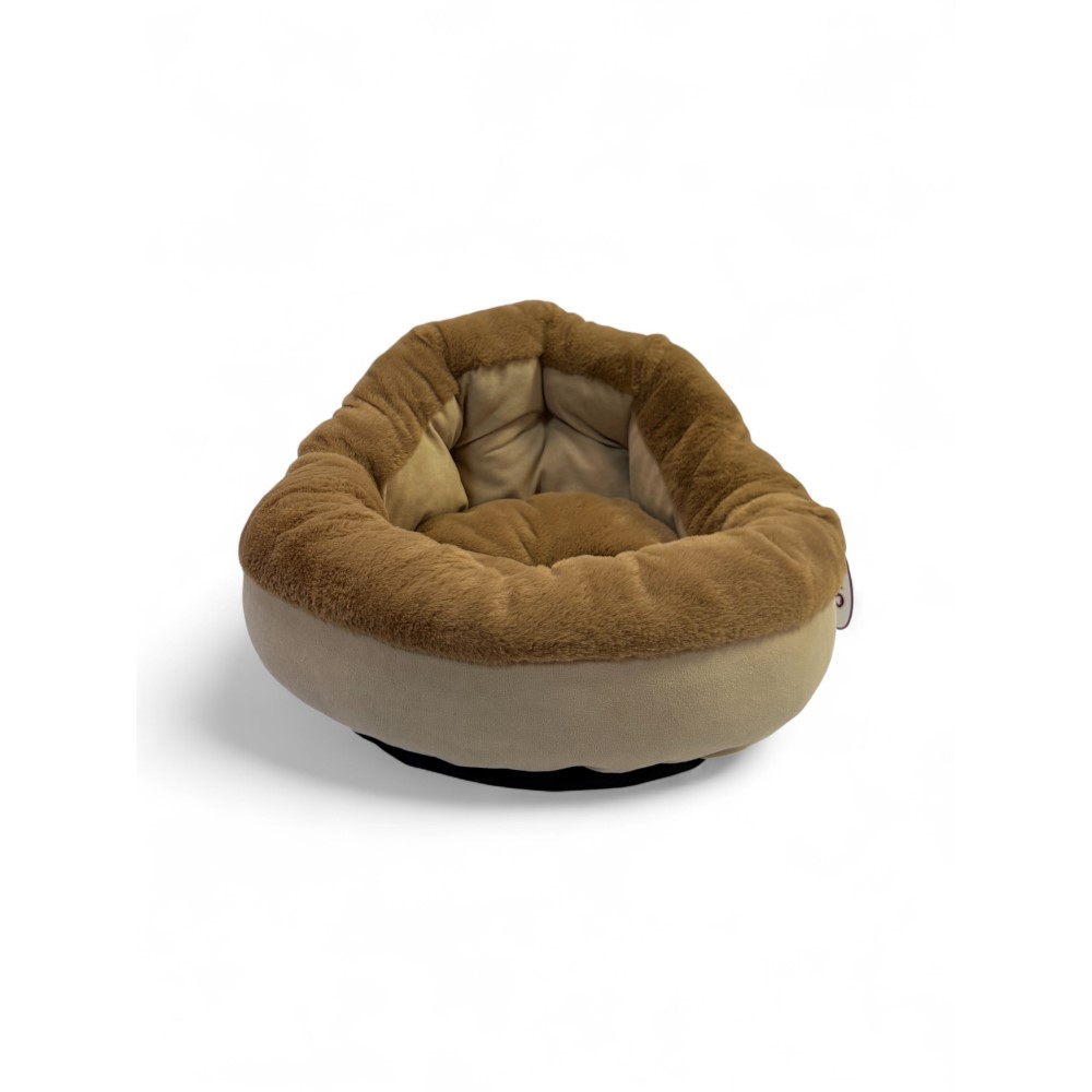 Лежак для животных Foxie Fuzzy comfort 50х50см круглый с мехом кремовый 2163₽