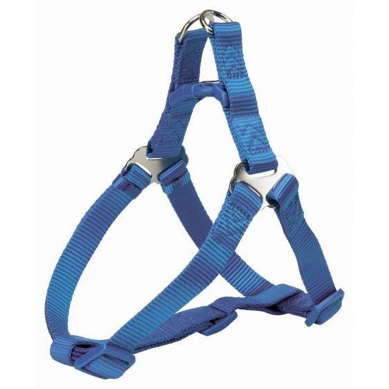 Шлейка для собак TRIXIE Premium One Touch, L: 65–80см/25мм, синий воротник защитный trixie для собак надувной xxs синий