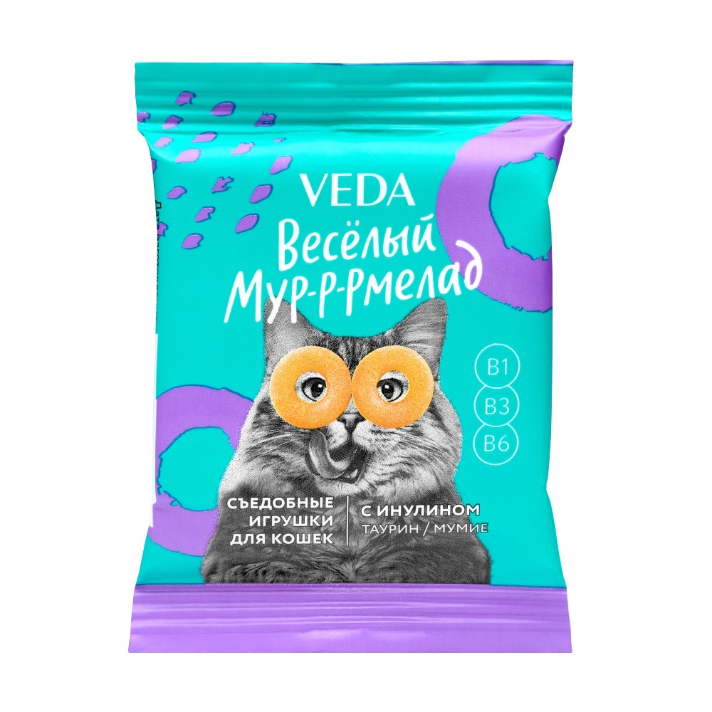 Лакомство для кошек VEDA Веселый Мур-р-рмелад с инулином 51₽