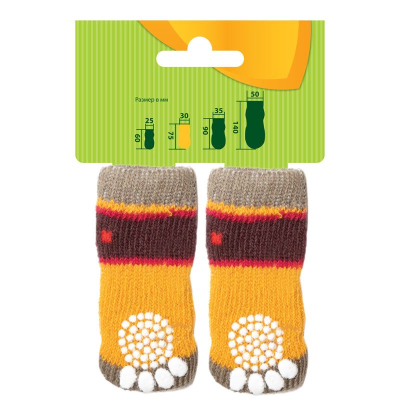 Носки для собак TRIOL Снежинка, размер S носки для собак triol ромбы размер s