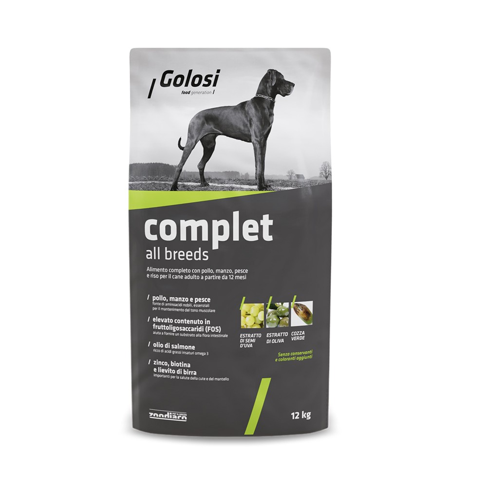 Корм для собак GOLOSI Complet курица, говядина сух. 12кг