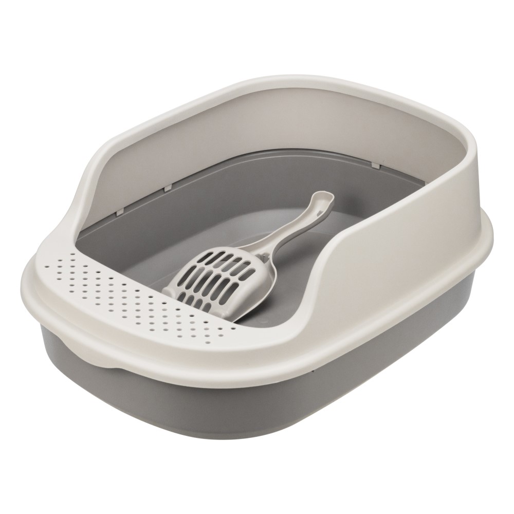 Туалет для кошек Foxie High с высоким бортом и совком 48х355х185см капучино 812₽