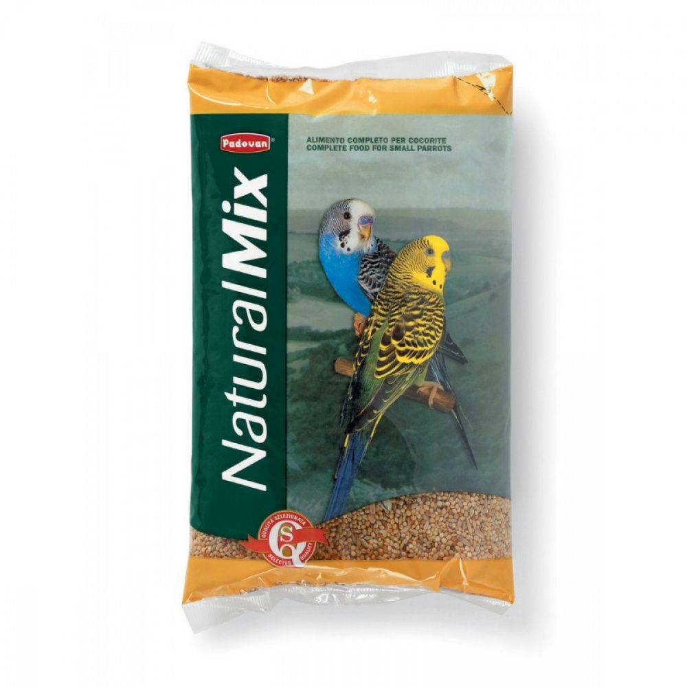 Корм для птиц Padovan для волнистых попугаев пакете 1кг корм для птиц padovan для средних попугаев 850г