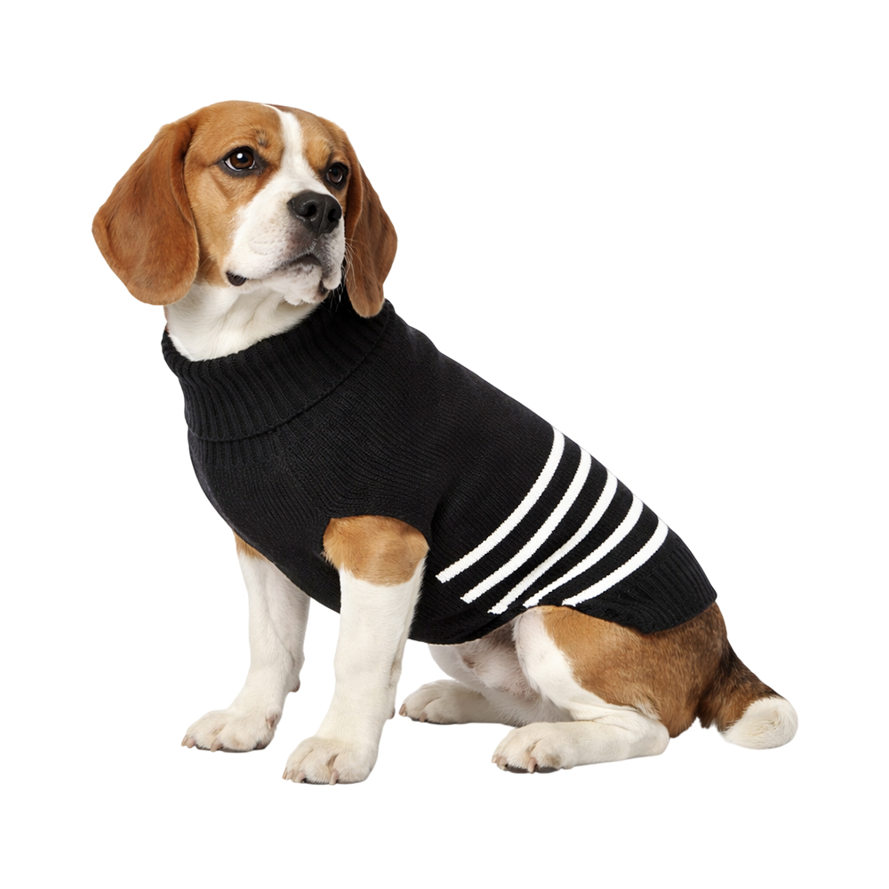 Свитер для собак Foxie Stripes черный р. L (длина спины 40см)