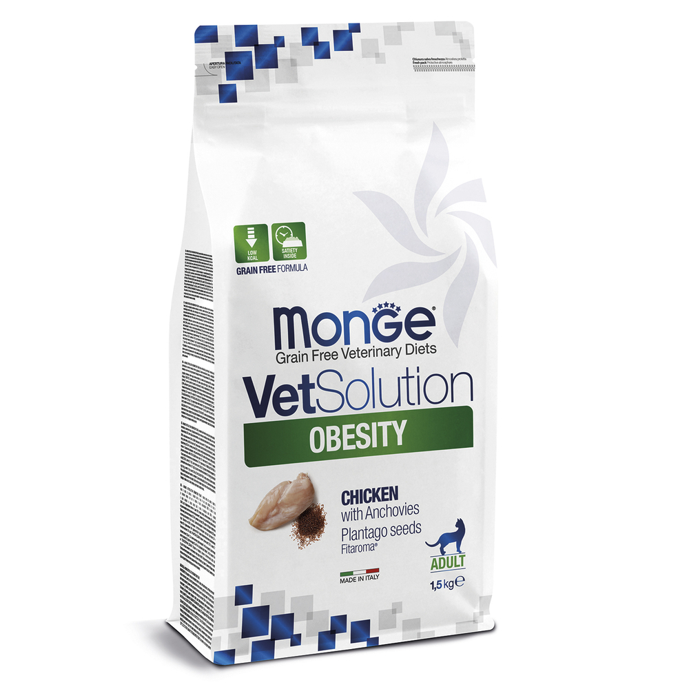 Корм для кошек Monge VetSolution Obesity при ожирении сух 15кг 2990₽