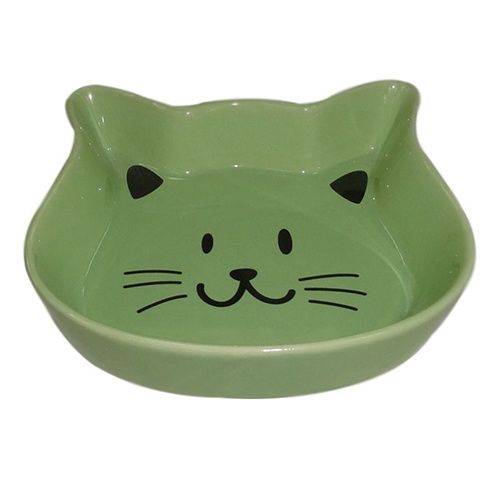 Миска для животных Foxie Kitty зеленая керамическая 15,5х3см 220мл цена и фото