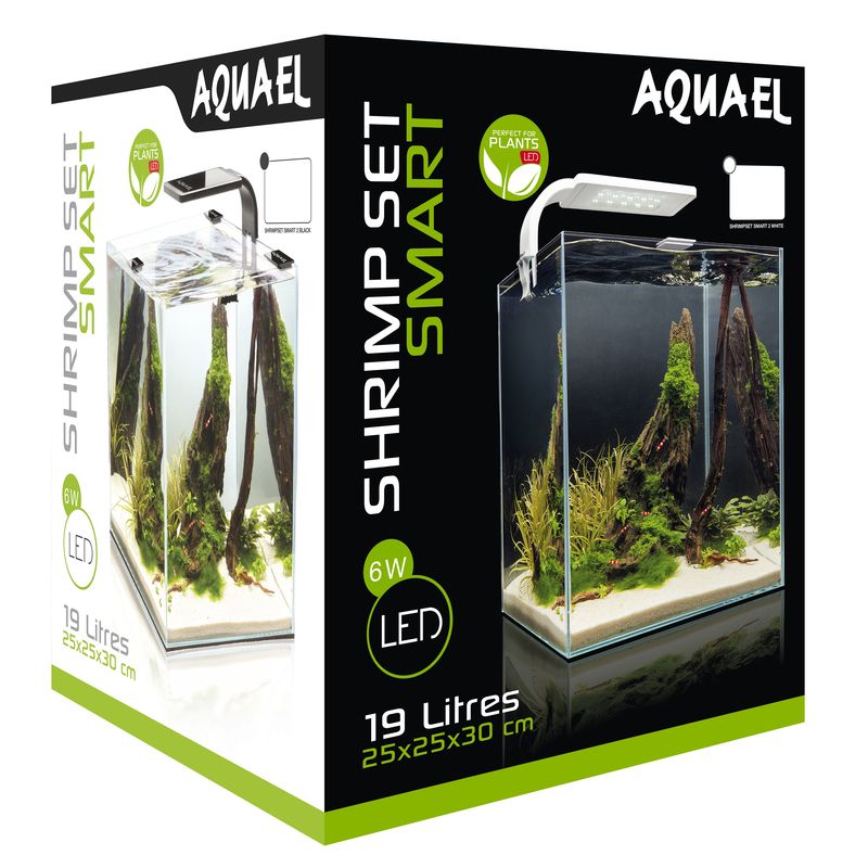 Аквариум AQUAEL SHRIMP SET SMART LED PLANT ll 20 белый (19 л) аквариум aquael shrimp set smart led plant ll 10 черный 10 л