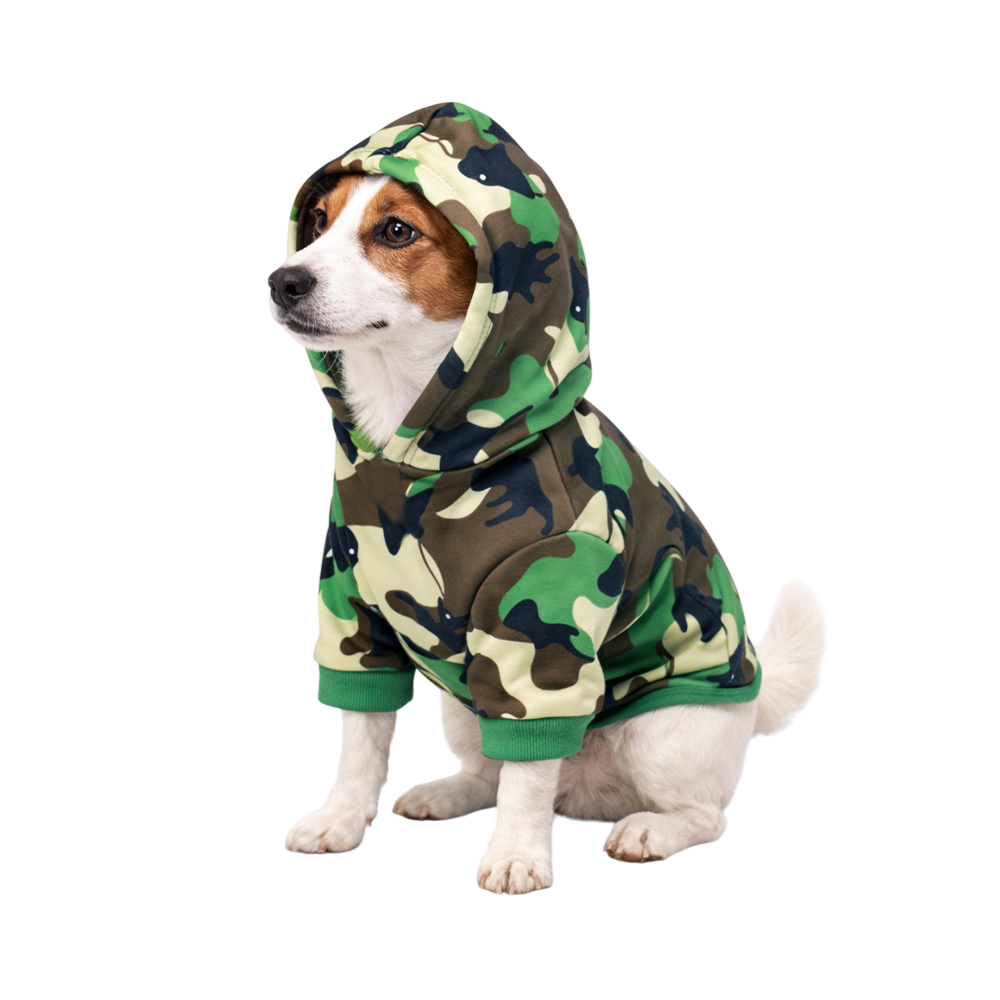 Толстовка для собак Foxie Camouflage хаки р. S (длина спины 30см, обхват груди 42-48см)