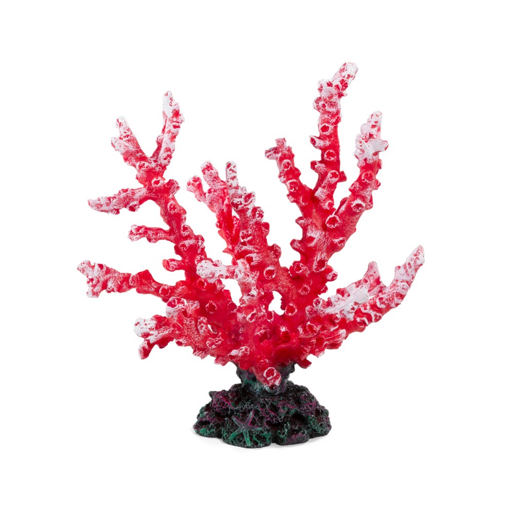 Декор для аквариумов Laguna Aqua Коралл искусственный Монтипора, красный, 180х115х190мм декор для аквариумов gloxy флуоресцентный коралл веерный розовый 13 5х3х16см
