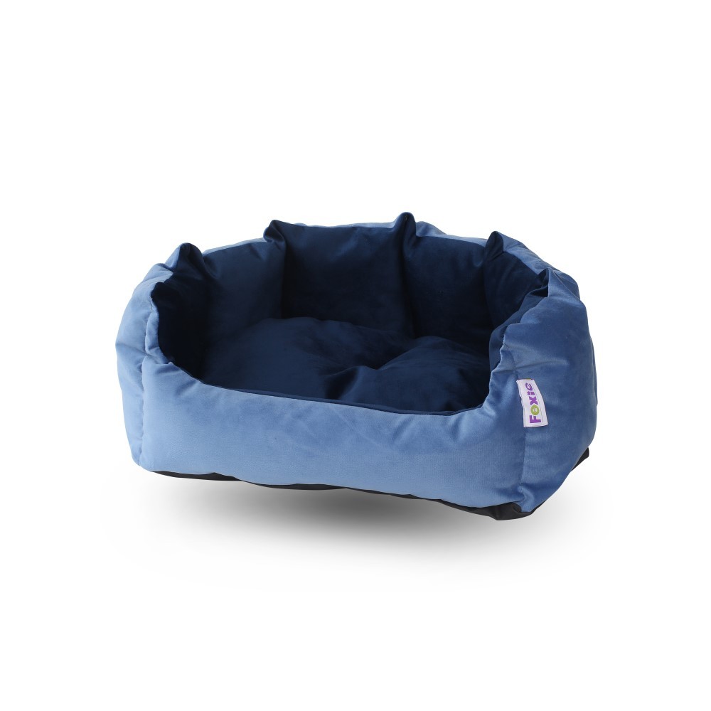 цена Лежак для животных Foxie Comfort Shell 53x46см синий