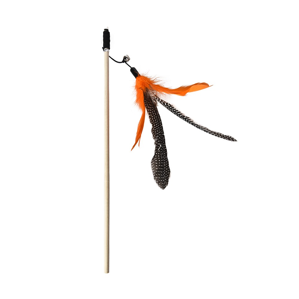 Игрушка для кошек Foxie Natural Дразнилка с перьями nems игрушка для кошек дразнилка с перьями
