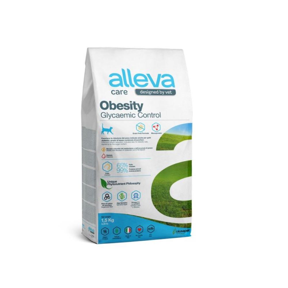 Корм для кошек Alleva Care Obesity контроль потребления глюкозы сух 15кг 3170₽