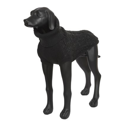 Свитер для собак RUKKA Stardust Knitwear светоотражающий черный L 42см