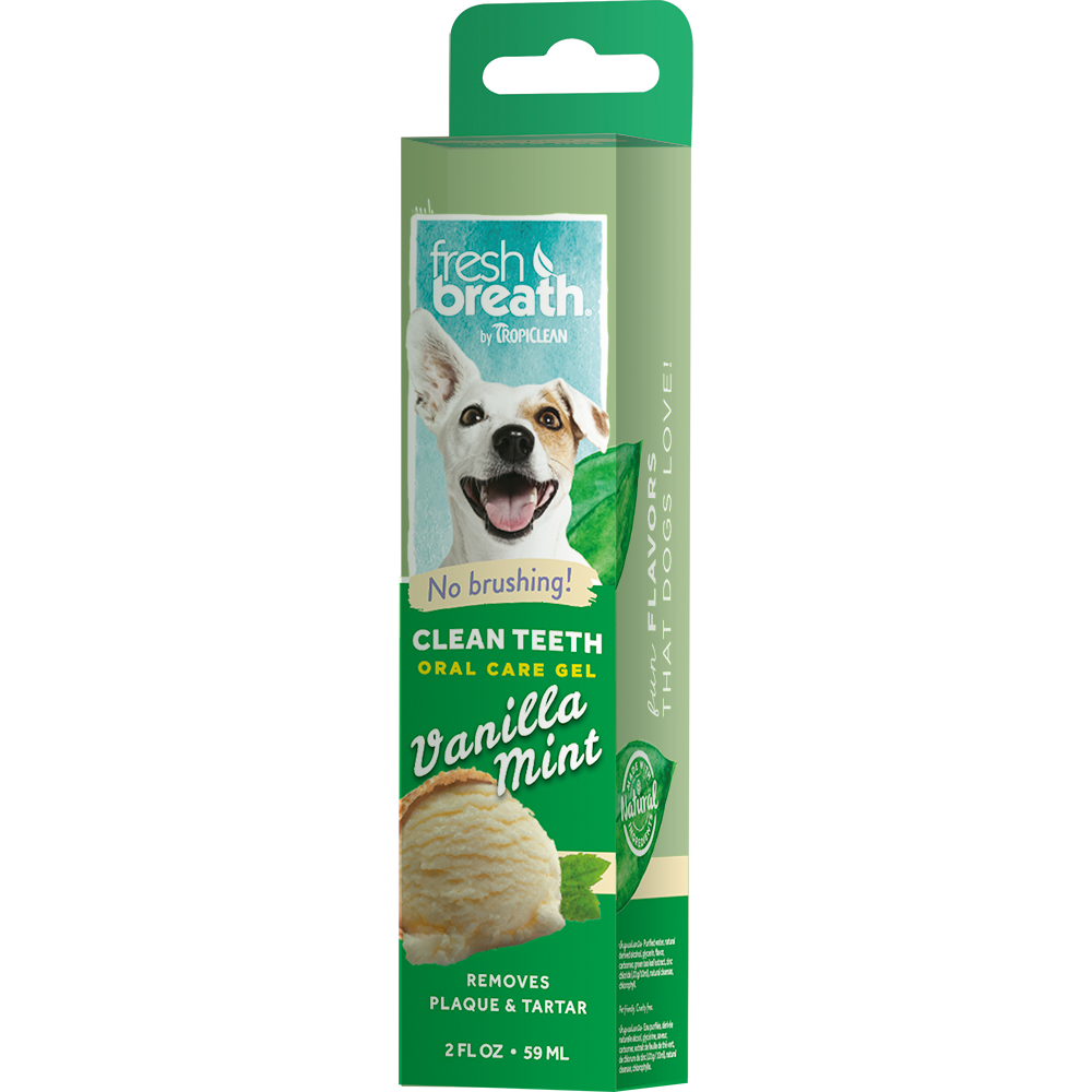 Гель для чистки зубов TROPICLEAN с ванилью и мятой  для собак, 59 мл