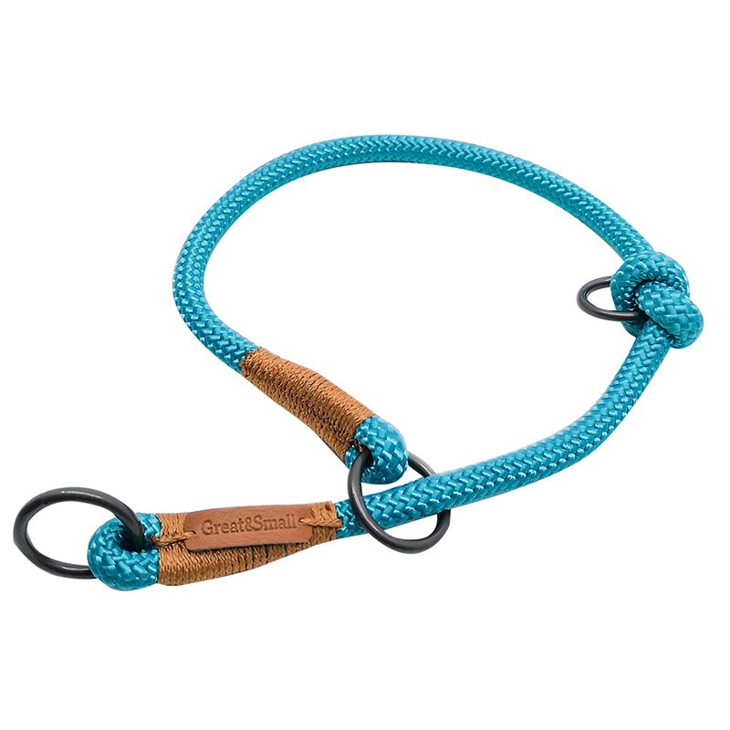 Ошейник для собак Great&Small Rope 9х450мм голубой ошейник для собак great