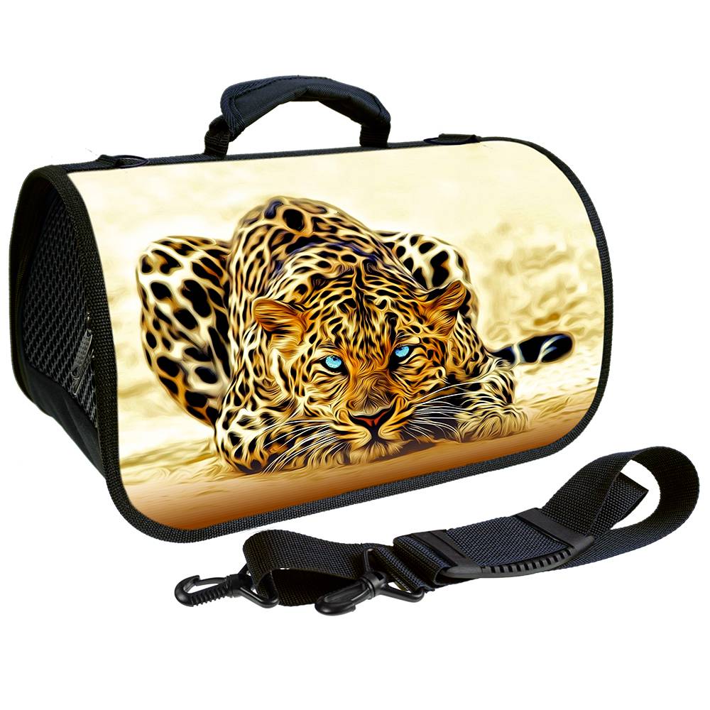 Сумка-переноска для животных Foxie Leopard 43х25х24см сумка переноска для животных foxie cat scream 43х25х24см