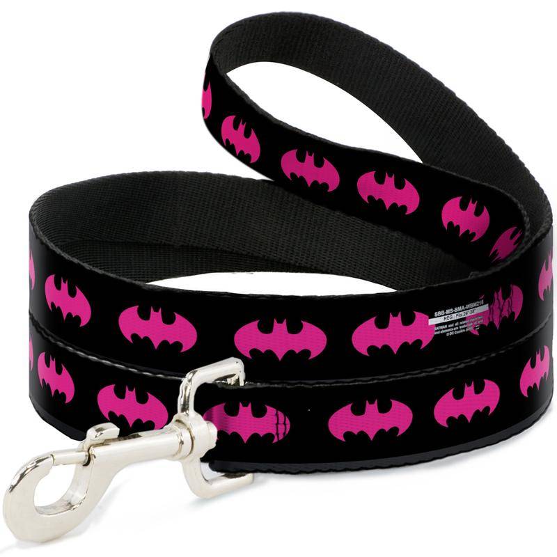 цена Поводок для собак Buckle-Down Бэтмен розовый 120см