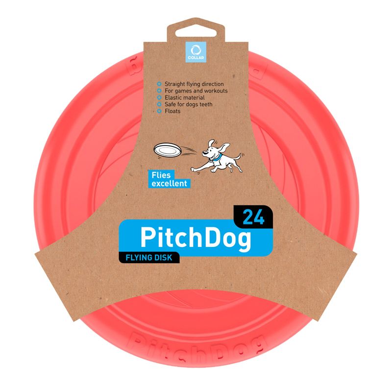 Игрушка для собак PitchDog Летающий диск d 24см красный