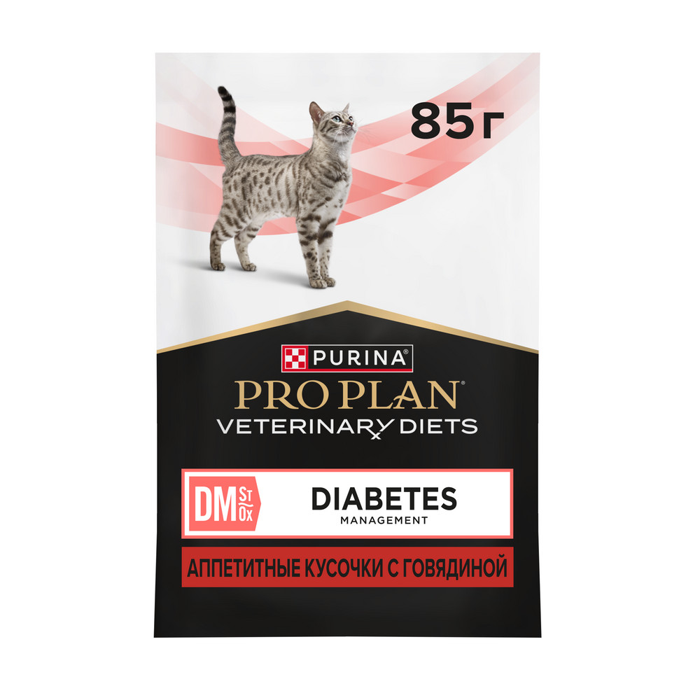 Корм для котят и кошек Pro Plan Veterinary Diets DM StOx Diabetes Management при диабговпауч 85г 150₽