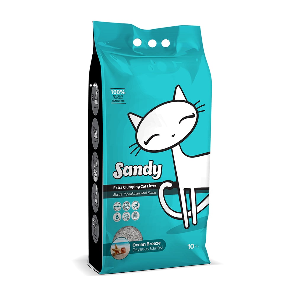 Наполнитель для кошачьего туалета SANDY Ocean Breeze с аром. океанского бриза 10кг