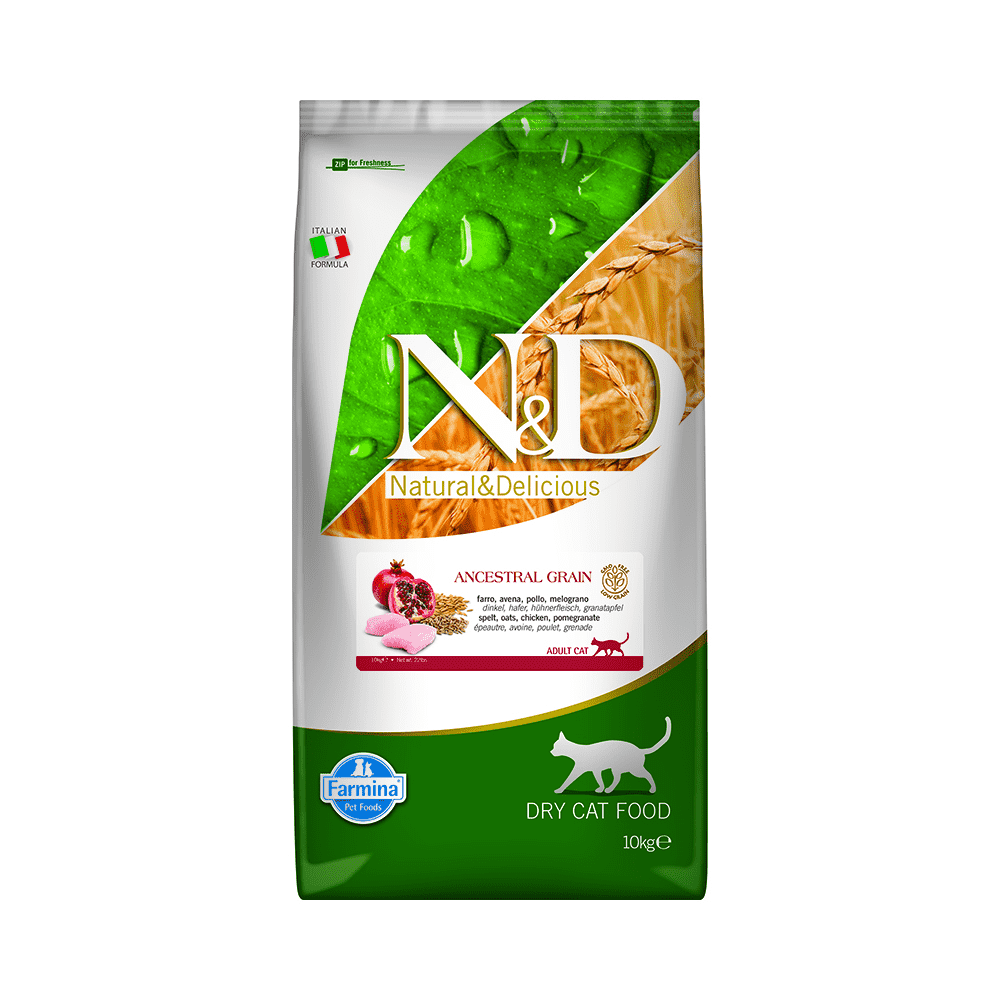 Корм для кошек Farmina N&D Low Grain Line курица с гранатом сух. 10кг