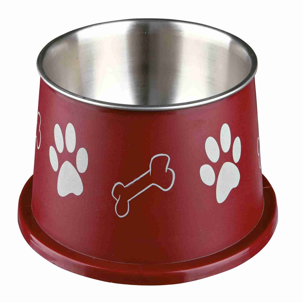 Миска для собак TRIXIE для длинноухих пород собак, стальная, с пластиковым покрытием, ф 19см 900мл миска для собак trixie