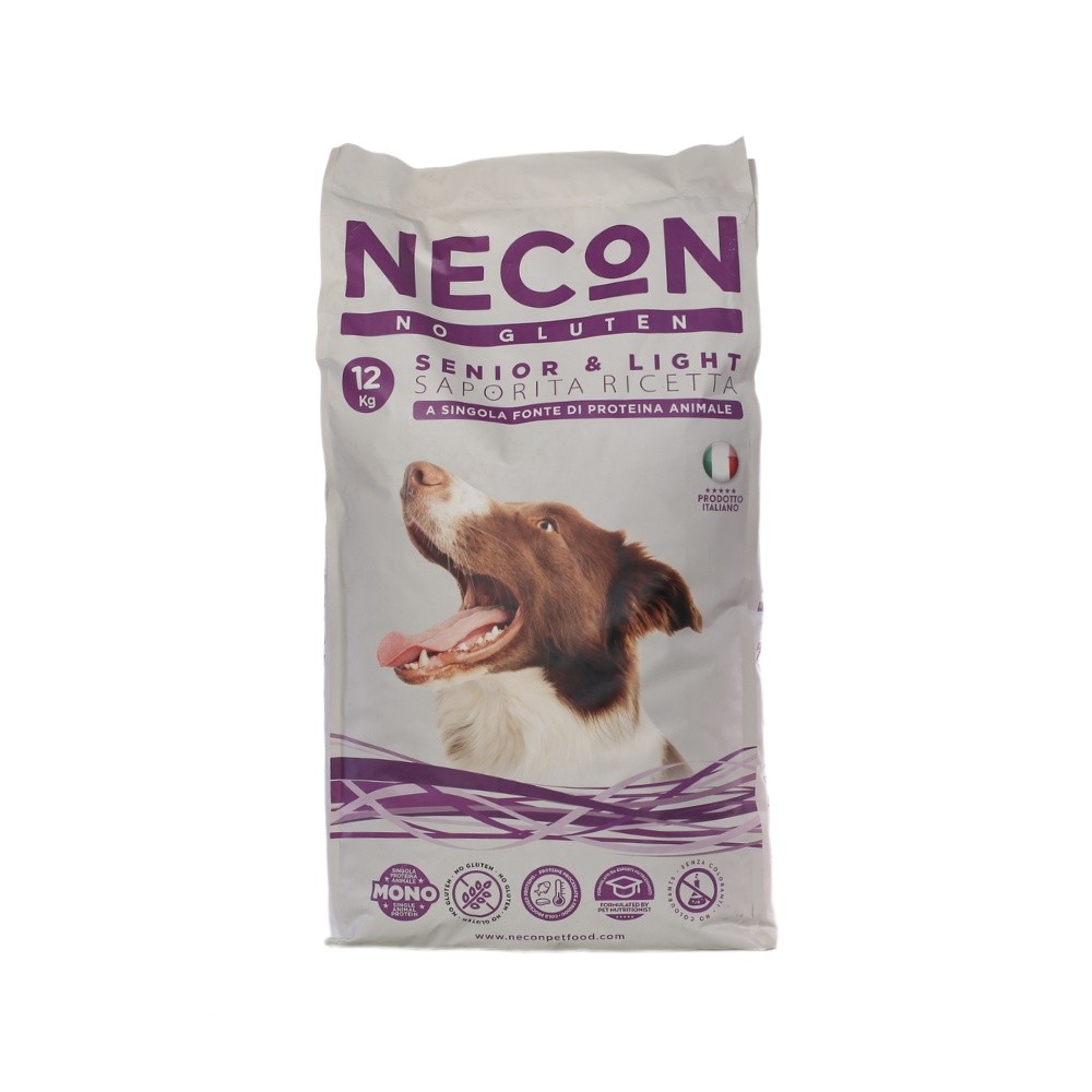 Корм для собак NECON для пожилых и для поддержания оптимального веса, со свининой и рисом сух. 12кг каша перловая барс со свининой 325 г