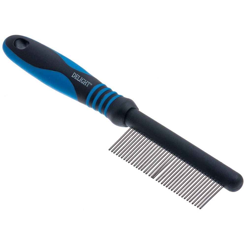 Расчёска для животных DeLIGHT c вращающимися длинными зубьями 37 зубьев 22мм 935₽
