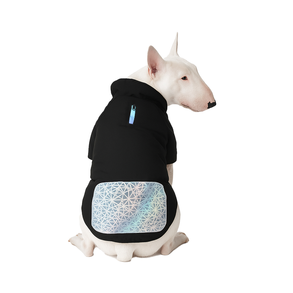 Куртка для собак Foxie Shine черная р XL длина спины 45см обхват груди 62-68см 1099₽