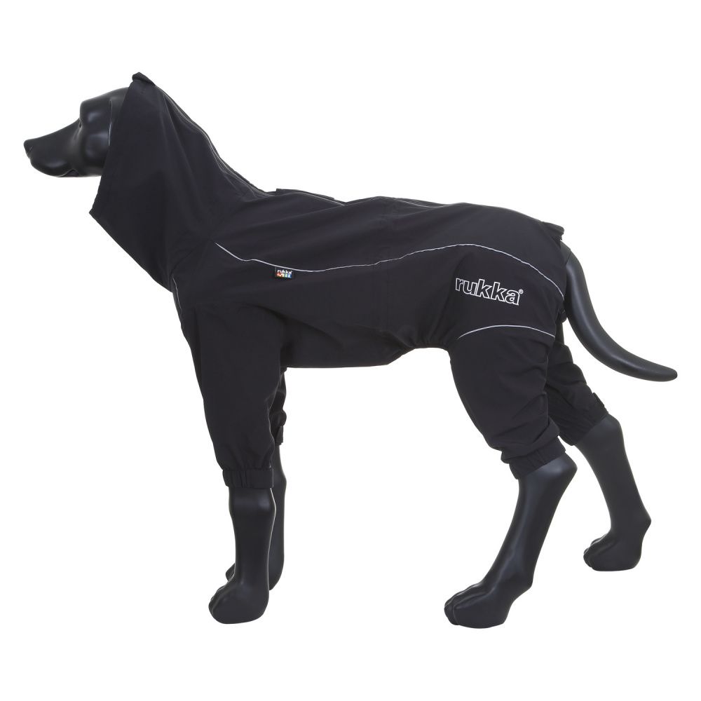 Комбинезон для собак RUKKA Pets Protect черный р-р 40 L комбинезон для собак rukka pets windmaster черный размер 40 l