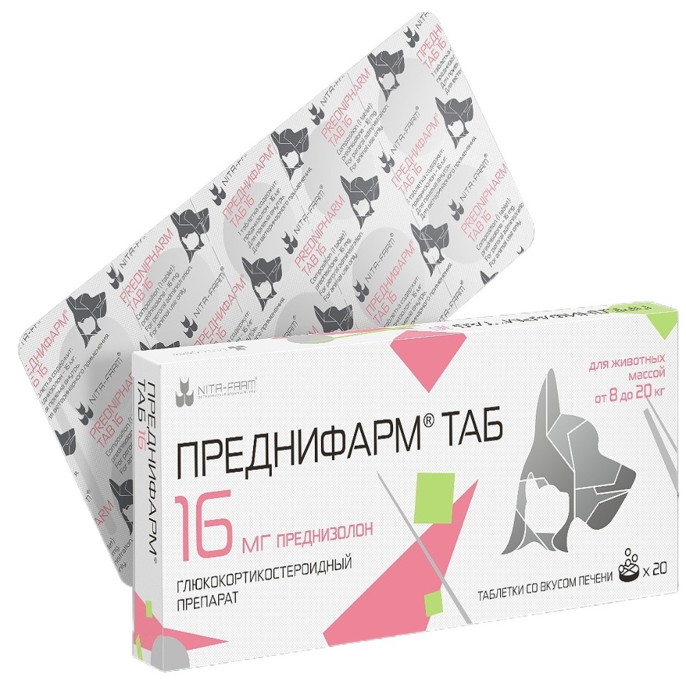 Препарат НИТА-ФАРМ Преднифарм 16 мг, 20 таб.