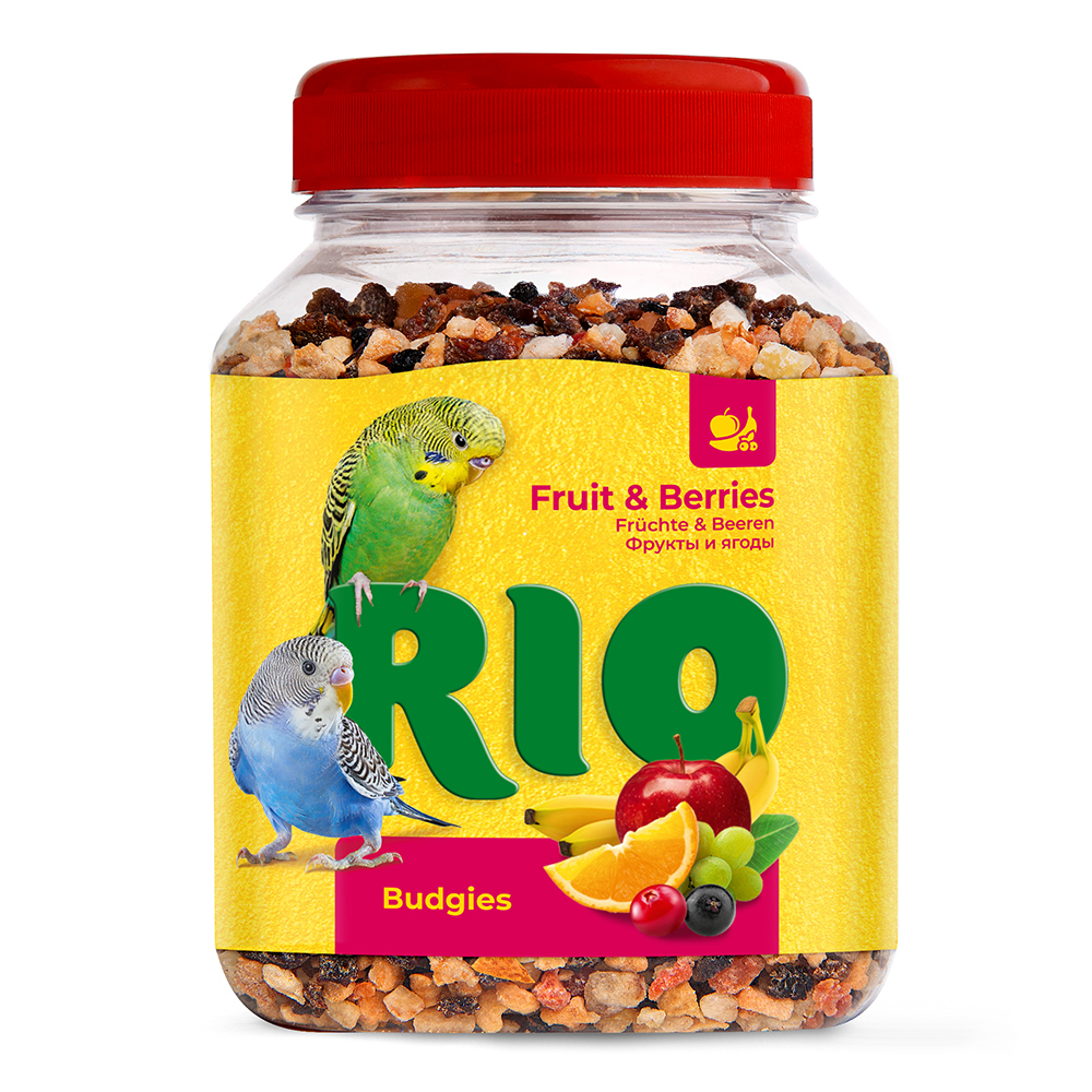 Лакомство для птиц RIO Фруктово-ягодная смесь для волнистых попугайчиков 180г 475₽