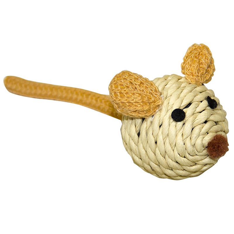 Игрушка для кошек CHOMPER Natural Мышка сизаль игрушка для кошек chomper natural мяч плетеный с пером
