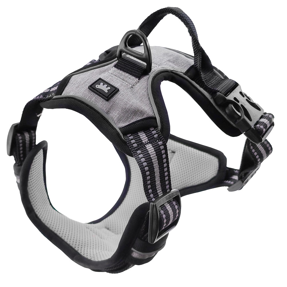 Шлейка для собак FERPLAST Vigor M нейлоновая светоотражающая серая 3380₽