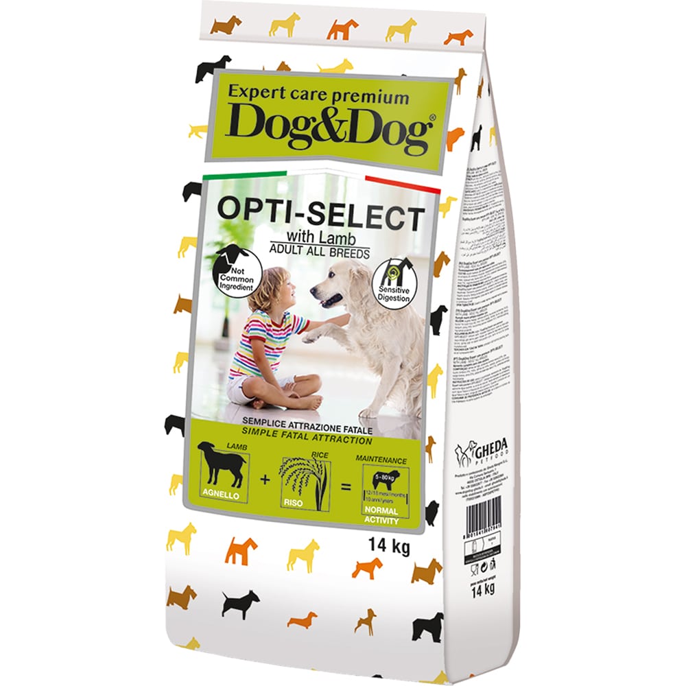 Корм для собак DOG&DOG Expert Premium Opti-Select ягненок сух. 14кг