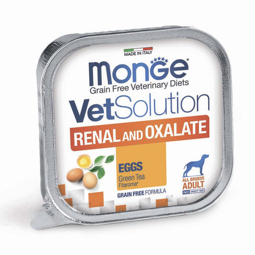 Корм для собак Monge VetSolution Renal and Oxalate при заболеваниях почек ламист. 150г
