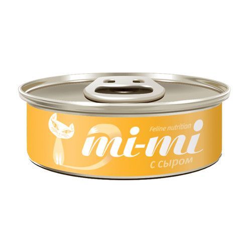 Корм для кошек Mi-mi Кусочки в желе сыр конс.80г