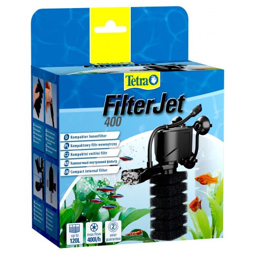 цена Фильтр TETRA внутренний FilterJet 400 компактный для аквариумов 50-120л, 400л/ч