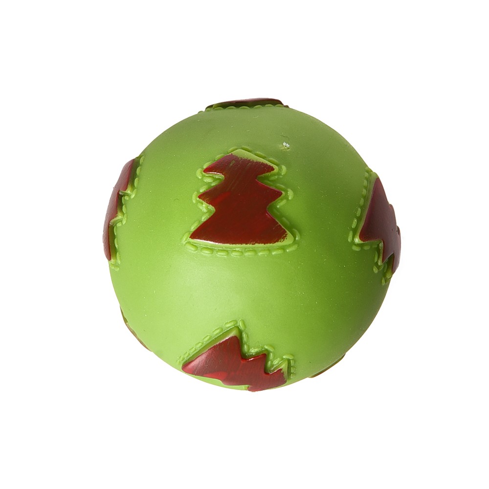 Игрушка для собак Foxie Fir ball Мяч с пищалкой 7см зеленый винил
